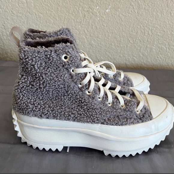 Converse Sherpa Platform Womens Converse Sneakers 7 New - Picture 3 of 9